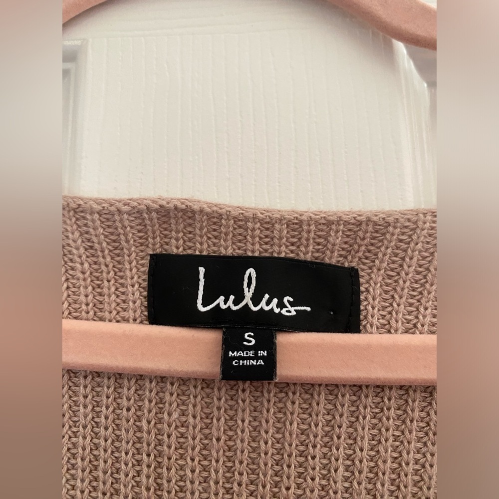 Lulus Feel it Still Taupe Knit Sweater Size Small - Picture 9 of 12